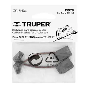 Bolsa con 2 carbones de repuesto para SICI-7-1/4N3, TRUPER