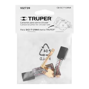 Bolsa con 2 carbones de repuesto para SICI-7-1/4N4, TRUPER