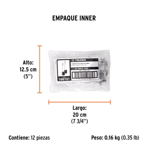 Bolsa con 2 carbones de repuesto para SINCO-10X2, TRUPER