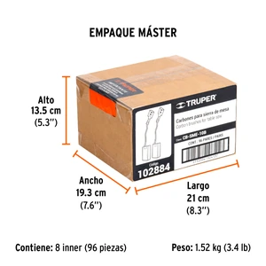 Bolsa con 2 carbones de repuesto para CB-SME-10B, TRUPER