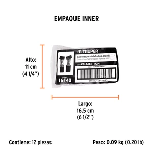 Bolsa con 2 carbones de repuesto para TALE-1/2N, TRUPER