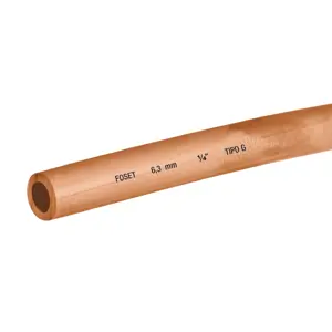 Rollo de 15m de tubo flexible de cobre 1/4
