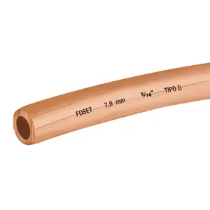 Rollo de 15 m de tubo flexible de cobre de 5/16