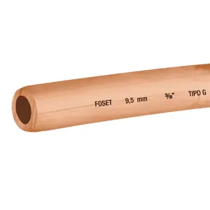 Rollo de 15 m de tubo flexible de cobre de 3/8