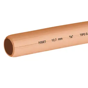 Rollo de 15 m de tubo flexible de cobre de 1/2