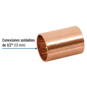 Cople de cobre de 1/2