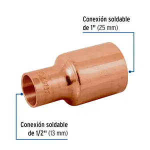 Cople reducción bushing cobre, 1