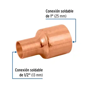 Cople reducción campana cobre 1