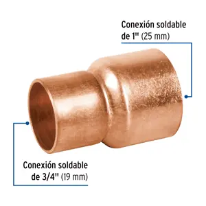 Cople reducción campana cobre 1