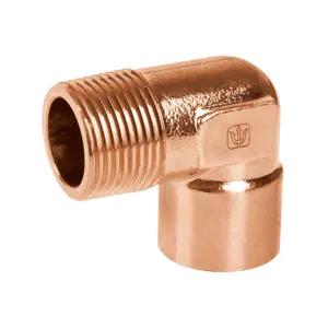 49648 / CC-512 Codo 90° de cobre, rosca exterior 3/4