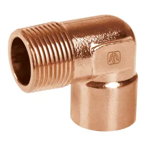 49649 / CC-513 Codo 90° de cobre, rosca exterior 1