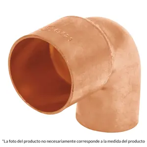 Codo 90° reducción de cobre de 1