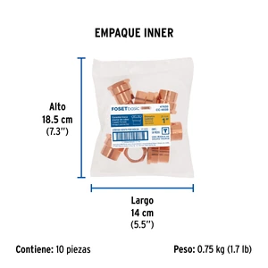 Conector de cobre de rosca interior 1