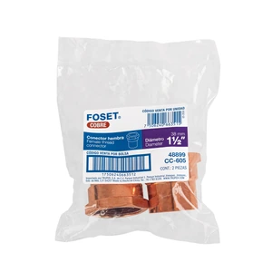 Conector de cobre, rosca interior 1-1/2