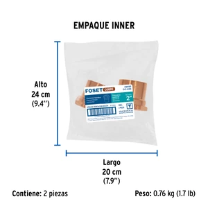 Conector de cobre, rosca interior 2