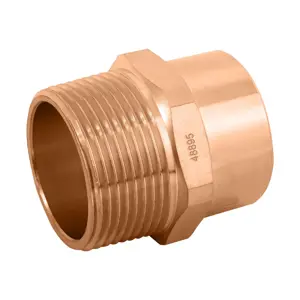 Conector de cobre, rosca exterior 1-1/4