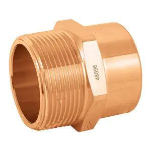 48896 / CC-615 Conector de cobre, rosca exterior 1-1/2