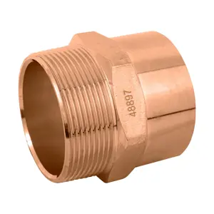 48897 / CC-616 Conector de cobre, rosca exterior 2