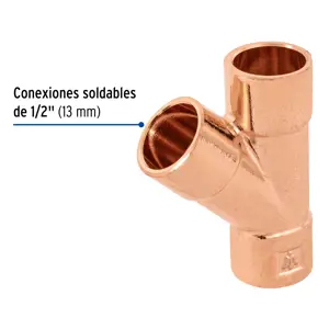 Yee sencilla de cobre 1/2