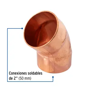 Codo 45° de cobre 2