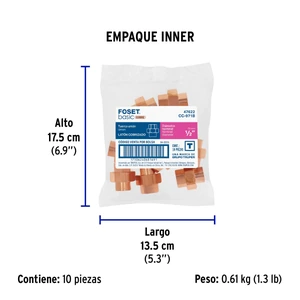 Tuerca unión de cobre de 1/2
