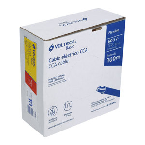 Volteck Rollo de 100 metros de cable THW CCA 10 AWG rojo, Basic