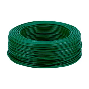 Volteck Rollo de 100 metros de cable THW CCA 14 AWG verde, Basic