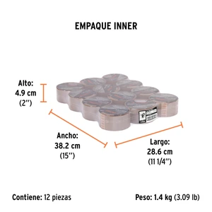 Cinta de empaque 48 mm x 40 m canela, Truper