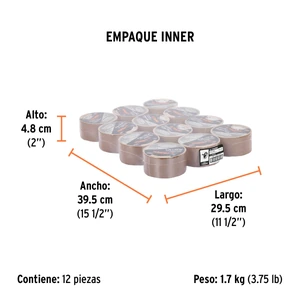 Cinta de empaque 48 mm x 50 m canela, Truper