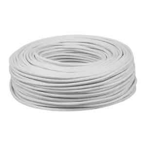 Volteck Rollo de 100 metros de cable THW CCA 8 AWG blanco, Basic
