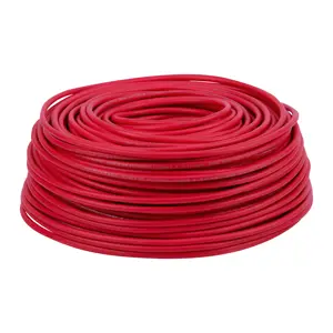 Volteck Rollo de 100 metros de cable THW CCA 8 AWG rojo, Basic