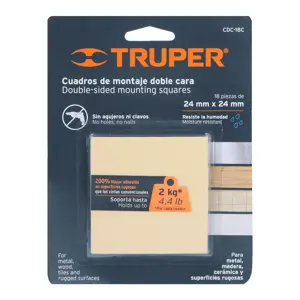 17290 / CDC-18C Blíster con 18 cuadros de montaje de 24 x 24 mm, Truper