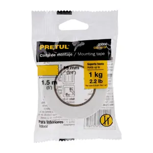 20004 / CDC-1915P Cinta doble cara de 19 mm x 1.5 m Pretul
