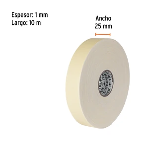 Cinta doble cara de 25 mm x 10 m, Truper