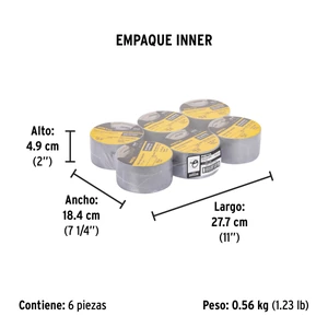 Cinta para ducto 10m x 48mm, espesor 0.16mm, Pretul