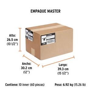 Cinta para ducto 10m x 48mm, espesor 0.19mm, Truper