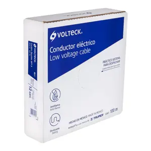 46066 / CDU-12 Rollo de 100 m de cordón dúplex flexible SPT 12 AWG, Volteck