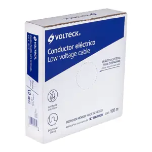 46079 / CDU-12E Rollo de 100 m cordón dúplex 12 AWG, Volteck