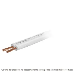 46067 / CDU-14 Rollo de 100 m de cordón dúplex flexible SPT 14 AWG, Volteck