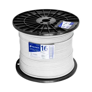 Volteck Metro de cordón dúplex flexible SPT 16 AWG en carrete 500 m