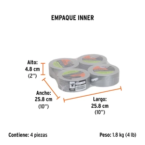 Cinta para ducto 30m x 48mm, espesor 0.27mm, Expert