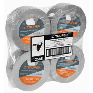 12588 / CDU-50X Cinta para ducto 50m x 48mm, espesor 0.19mm, Truper
