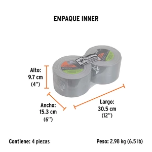 Cinta para ducto 50m x 48mm, espesor 0.27mm, Expert