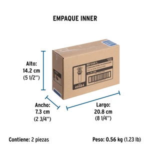 Foset Contra p/lavabo con rebosadero, sistema push, cromo, 1-1/4
