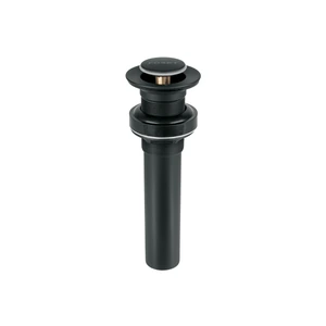 47982 / CE-206SM Foset Contra p/lavabo, 1-1/4', sin rebosadero, push, latón, negro