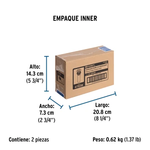 Foset Contra p/lavabo sin rebosadero, sistema push, satín, 1-1/4