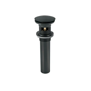 45703 / CE-226M Foset Contra p/lavabo, 1-1/4', con rebosadero, hongo, latón, negro