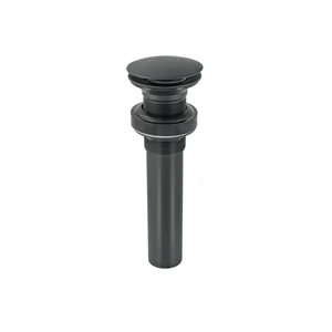 45700 / CE-226SM Foset Contra p/lavabo, 1-1/4', sin rebosadero, hongo, latón, negro