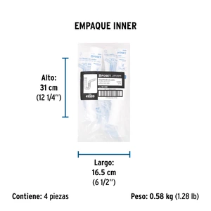 Foset Céspol flexible, polietileno blanco, para lavabo y fregadero