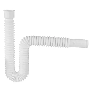 Foset Céspol flexible, polietileno blanco, para lavabo y fregadero